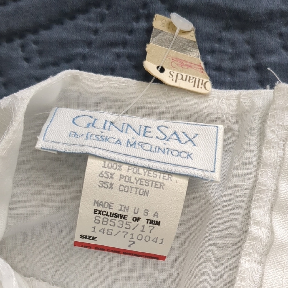 Gunne Sax By Jessica McClintock Vintage White Lace Midi Skirt - Picture 2 of 3